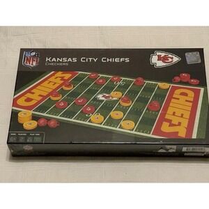 Kansas City Chiefs Checkers Board Game Masterpieces Inc NFL Licensed Sealed Box